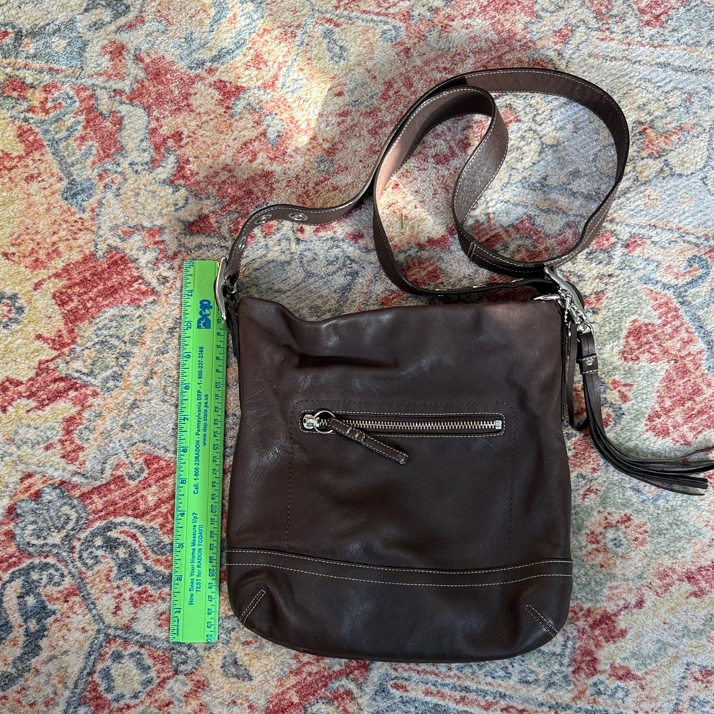 Authentic- Coach Dark Brown Crossbody Bag